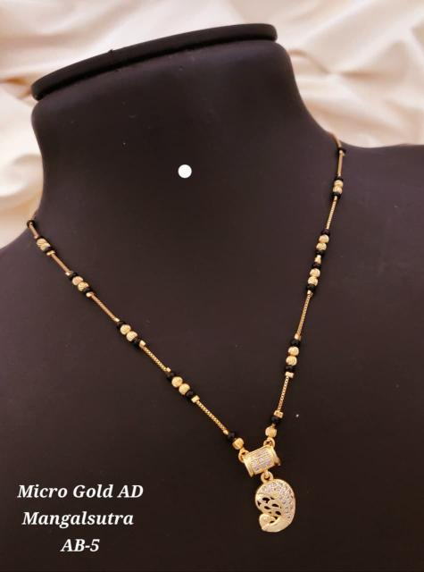 Micro gold ad manglsutra ab 5 Surat artificial pearl jewellery